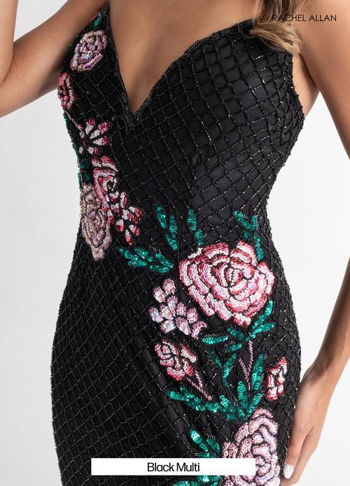 Romantic Sweetheart Thigh-High Slit Floral Stretch Tulle Prom Dress #70926