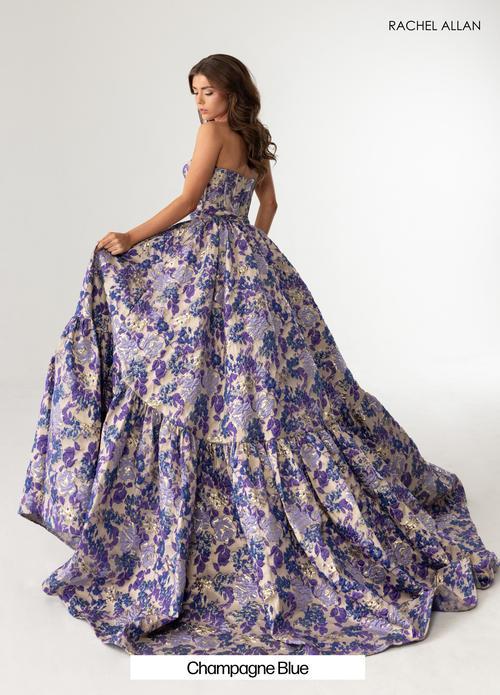 Elegance A-Line Sweetheart Strapless Jacquard Prom Dress #70939
