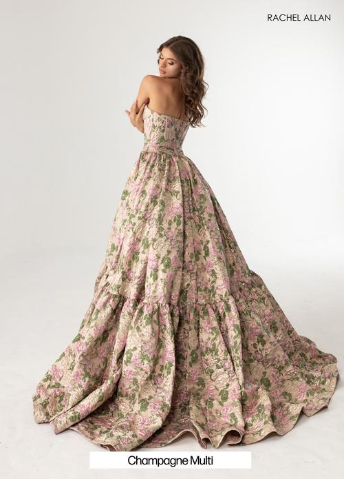 Elegance A-Line Sweetheart Strapless Jacquard Prom Dress #70939
