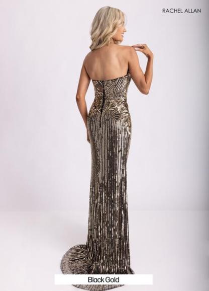 Plunging V-Neck Stretch Tulle Beading High Slit Prom Dress #70948