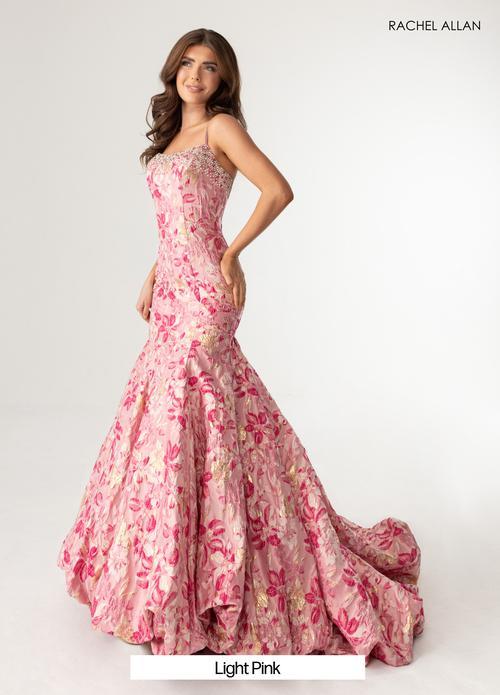 Mermaid Exquisite Floral Texture And Shimmering Crystal Beading Prom Dress #70988