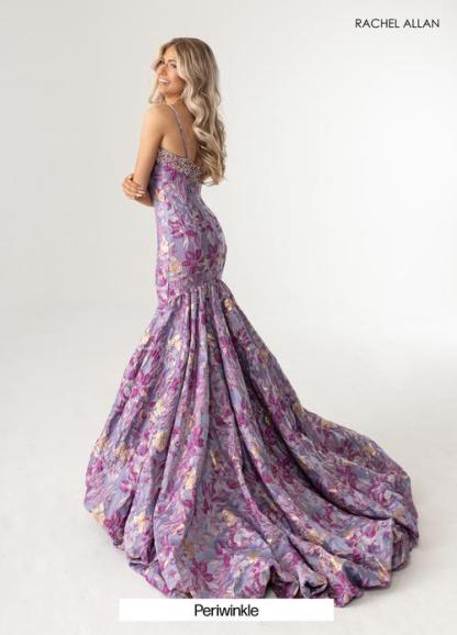 Mermaid Exquisite Floral Texture And Shimmering Crystal Beading Prom Dress #70988