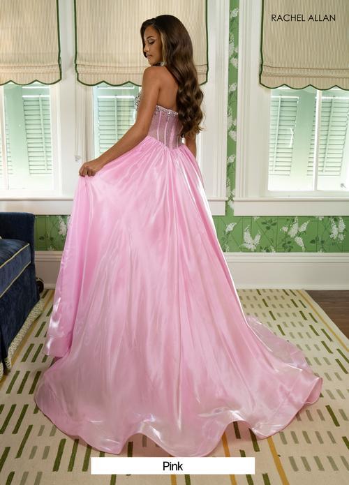 A-Line Sweetheart Shimmering Crystal Organza Prom Dress #70998