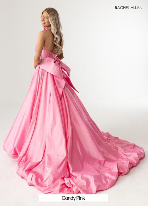 A-Line Strapless Taffeta Crystal-Beaded Belt Prom Dress #71024