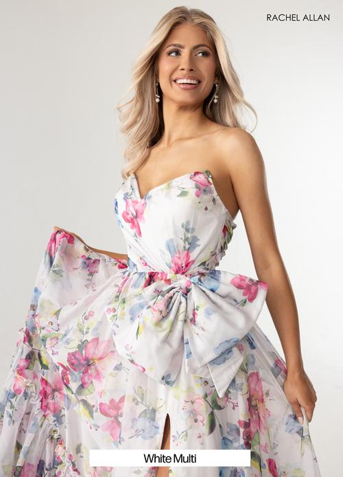 Dreamy Sweetheart Organza Print High Slit Prom Dress #71065