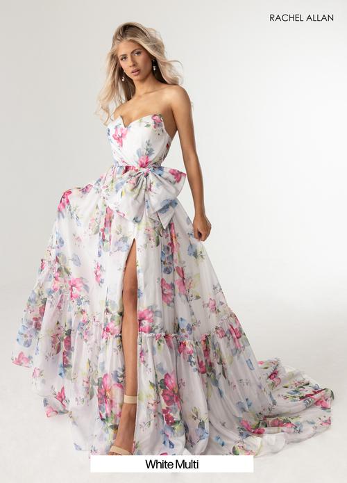 Dreamy Sweetheart Organza Print High Slit Prom Dress #71065
