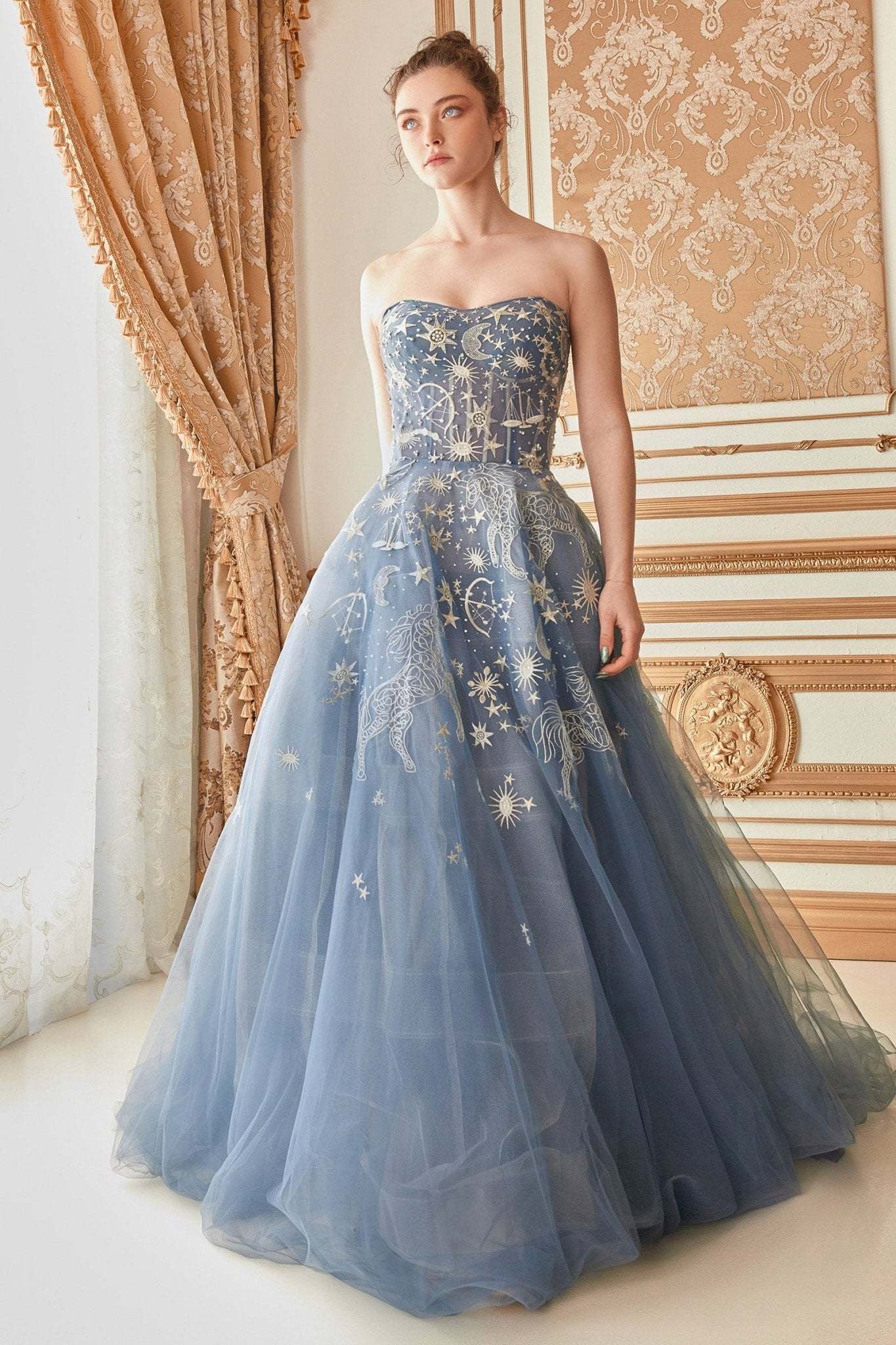 Constellation Dream Sweetheart Gown W/Corset #A0890