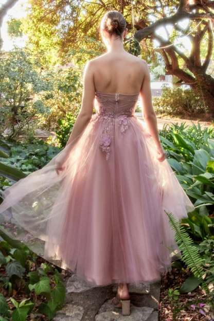 Stunning Strapless A-Line Layered Tulle Skirt Cocktail Dress #A1195