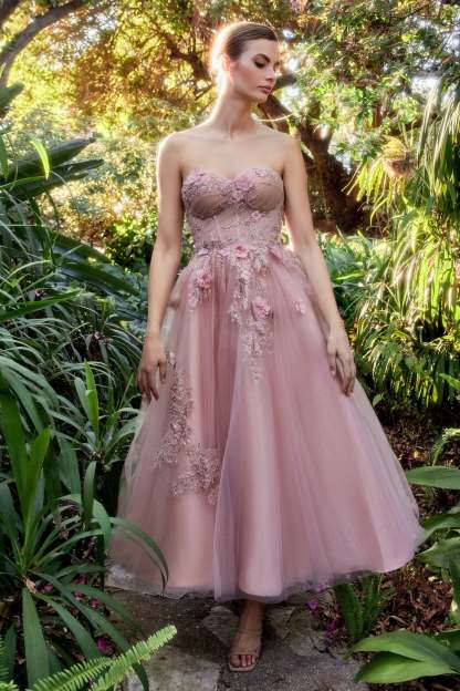 Stunning Strapless A-Line Layered Tulle Skirt Cocktail Dress #A1195
