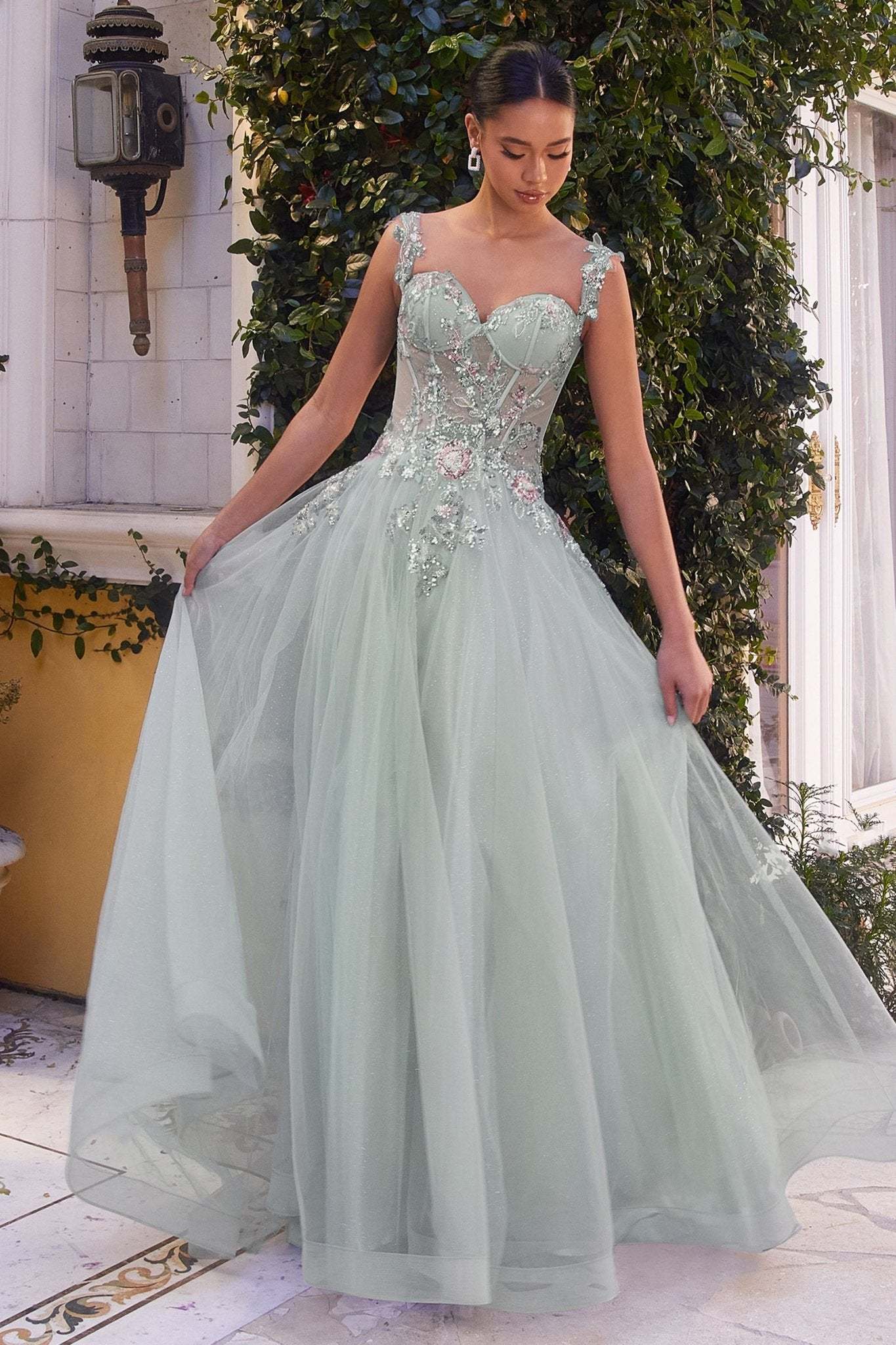 A-Line Sweetheart Off-The-Shoulder Eden Euphoria Strapless Gown #A1258