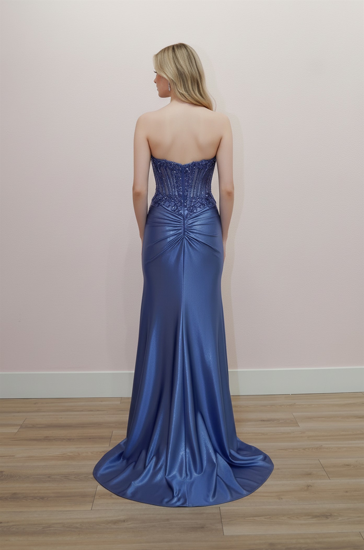 Sweetheart Neckline Full Shiny Sequined And Beaded Bodice Prom Dress #E1902
