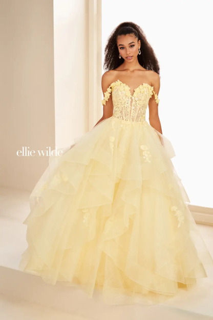 Ball Gown Sweetheart Detachable Off Shoulder Straps Prom Dress #EW35084