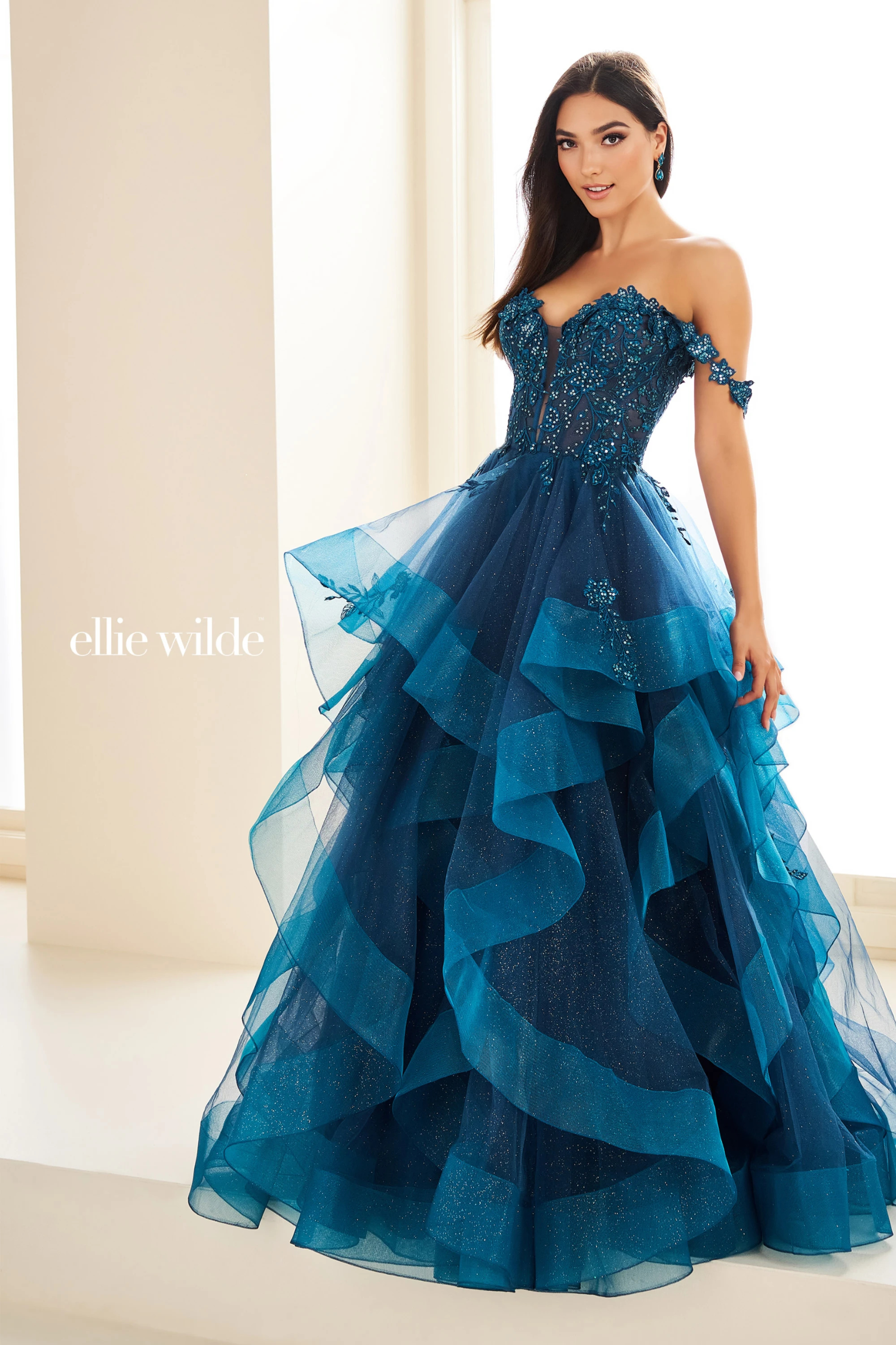 Ball Gown Sweetheart Detachable Off Shoulder Straps Prom Dress #EW35084