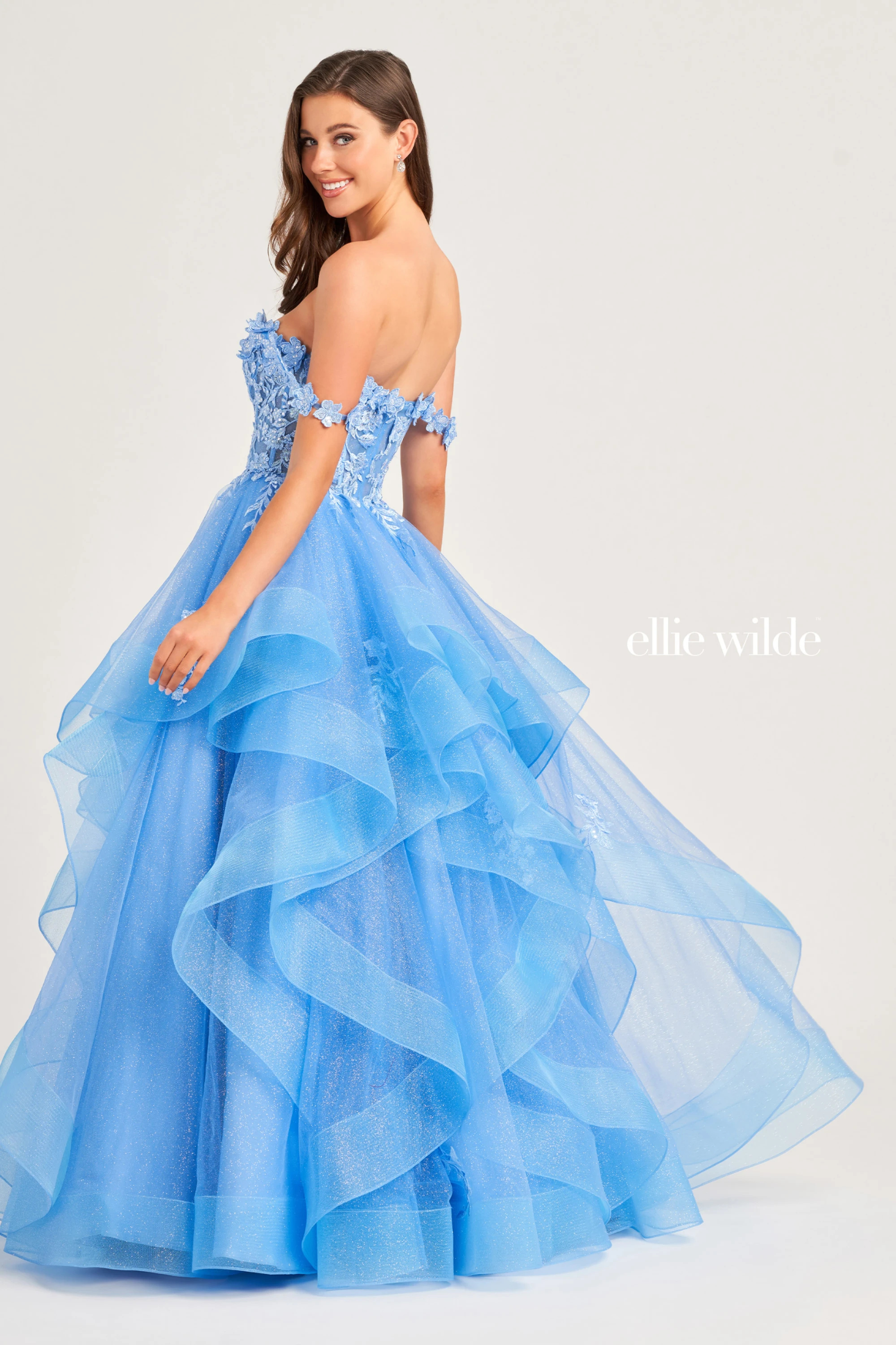 Ball Gown Sweetheart Detachable Off Shoulder Straps Prom Dress #EW35084