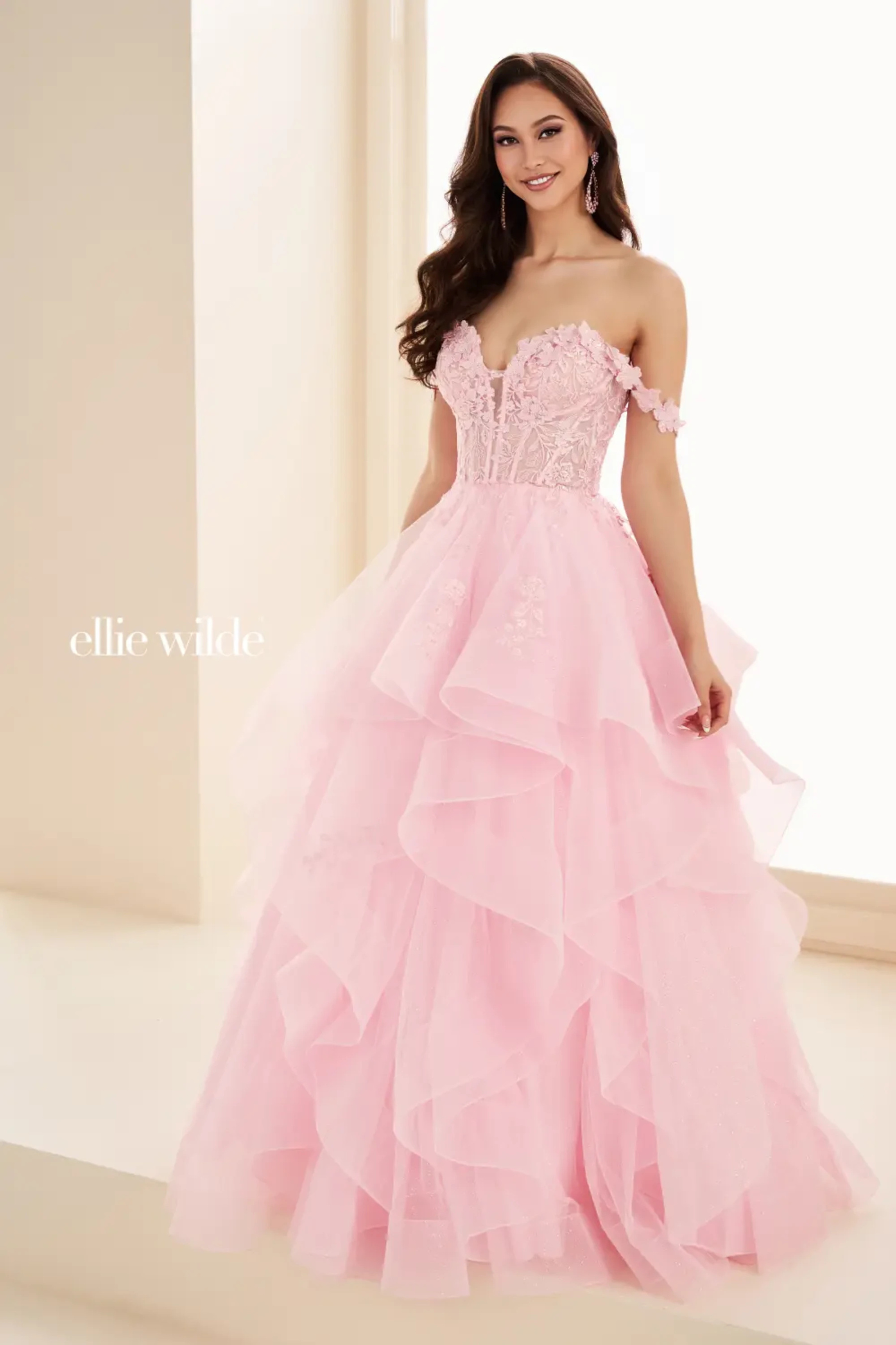 Ball Gown Sweetheart Detachable Off Shoulder Straps Prom Dress #EW35084
