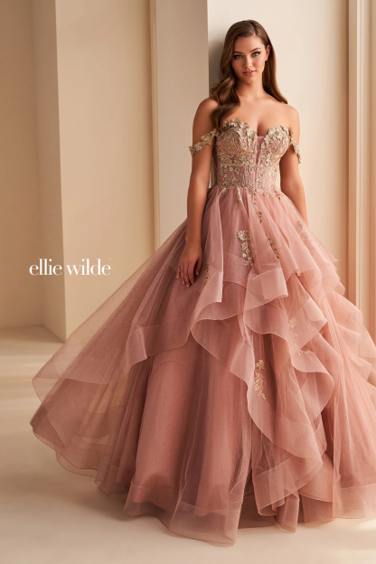 Ball Gown Sweetheart Detachable Off Shoulder Straps Prom Dress #EW35084