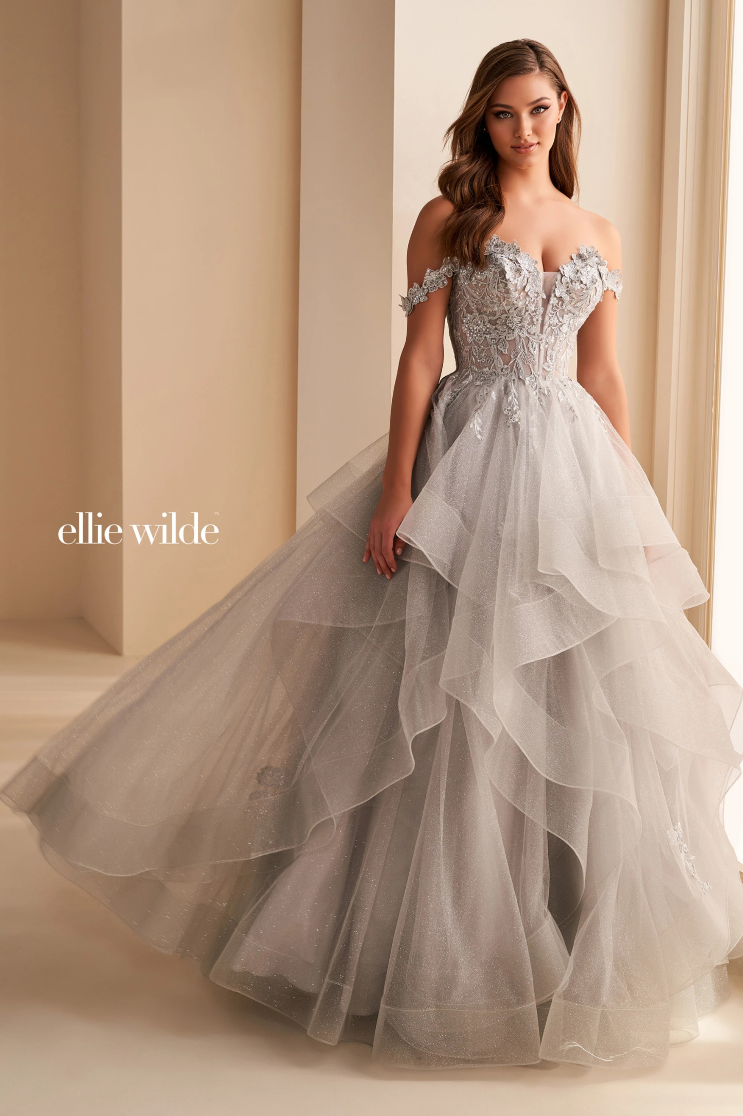Ball Gown Sweetheart Detachable Off Shoulder Straps Prom Dress #EW35084