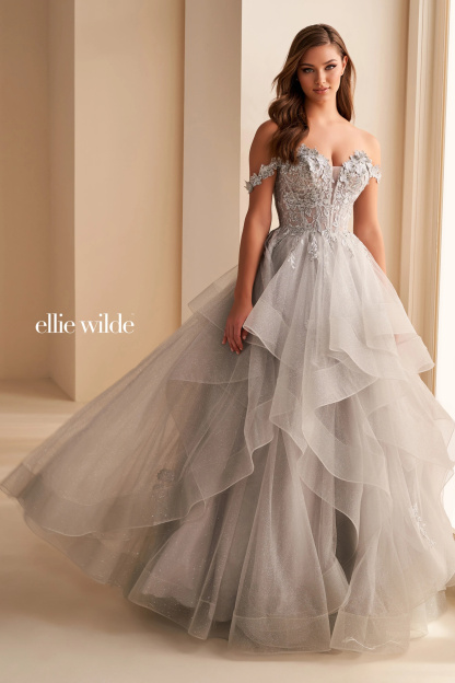 Ball Gown Sweetheart Detachable Off Shoulder Straps Prom Dress #EW35084