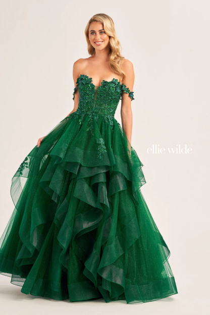 Ball Gown Sweetheart Detachable Off Shoulder Straps Prom Dress #EW35084