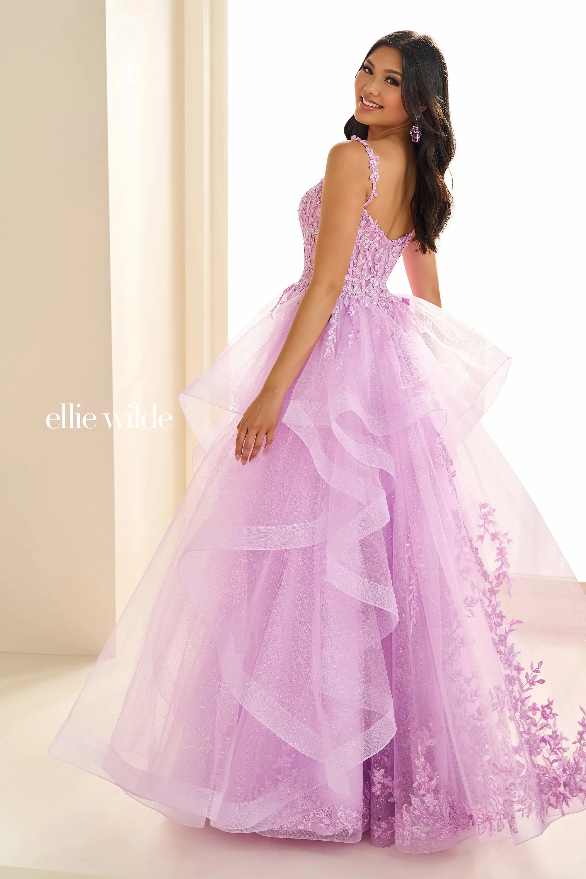 A-Line Sweetheart Lace Applique Sequin Prom Dress #EW36081