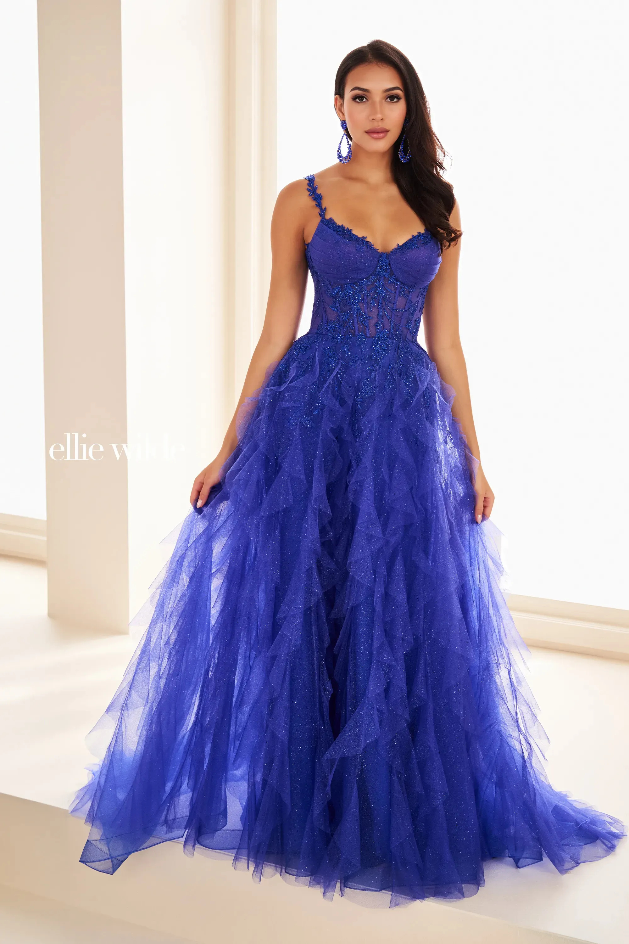 Ball Gown Sweetheart Lace Applique Stone Accents Prom Dress #EW37031
