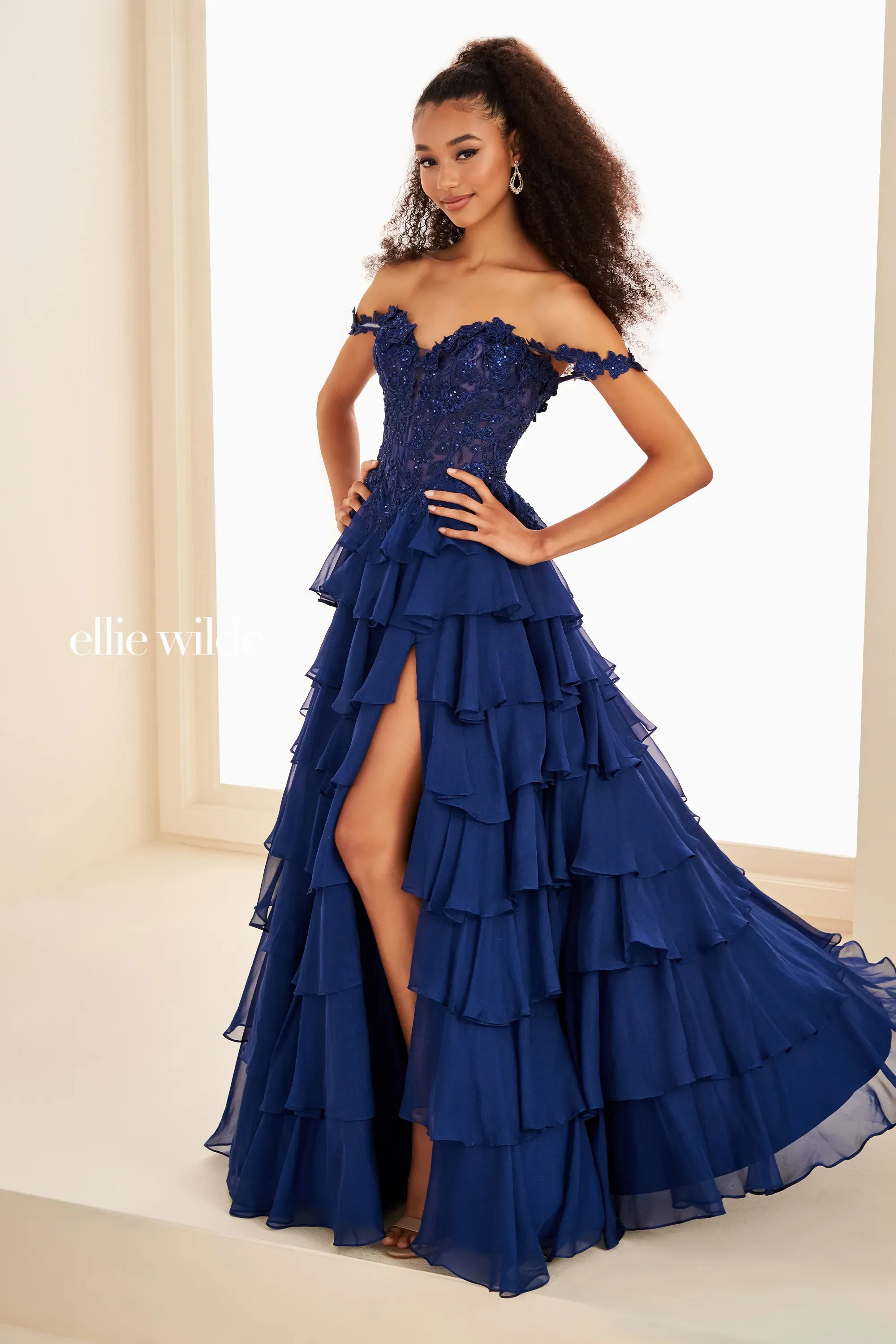 A-Line Sweetheart Lace Appliques Sequin Sparkling Lace Bodice Prom Dress #EW37108
