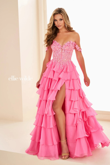 A-Line Sweetheart Lace Appliques Sequin Sparkling Lace Bodice Prom Dress #EW37108