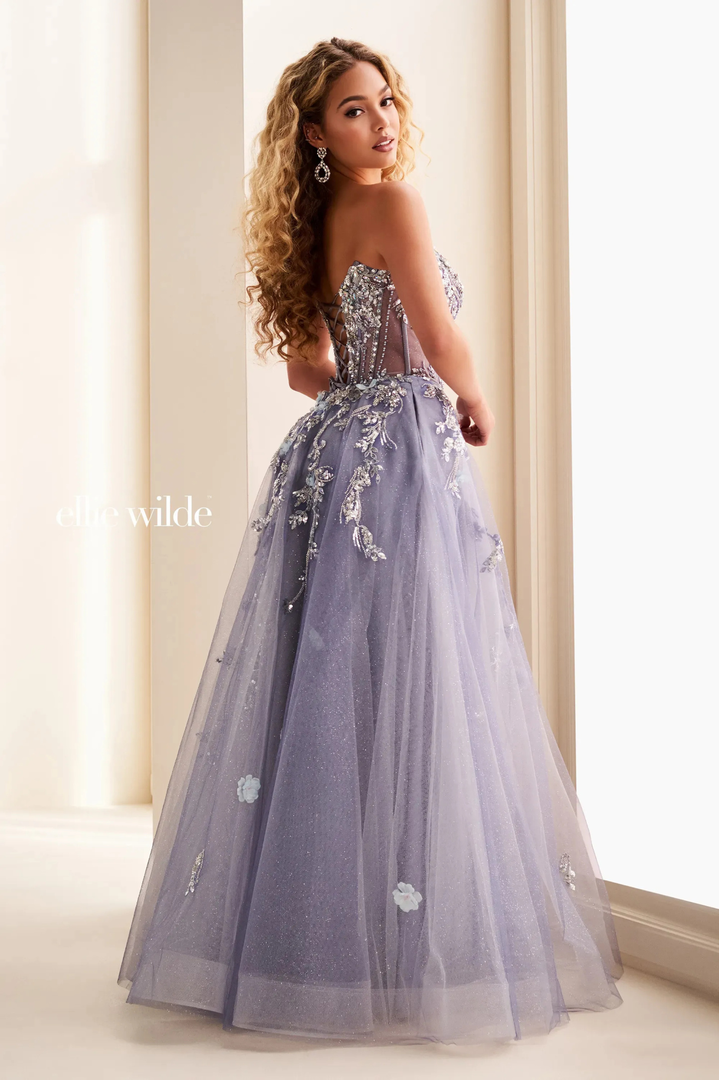 Ball Gown Sweetheart Sparkly Strapless Prom Dress w/ Pockets #EW37119