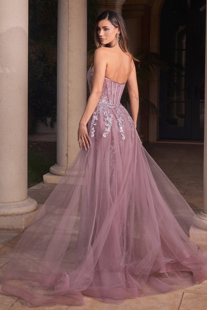 Sexy Fitted Strapless Sweetheart Tulle Mermaid Gown #J858
