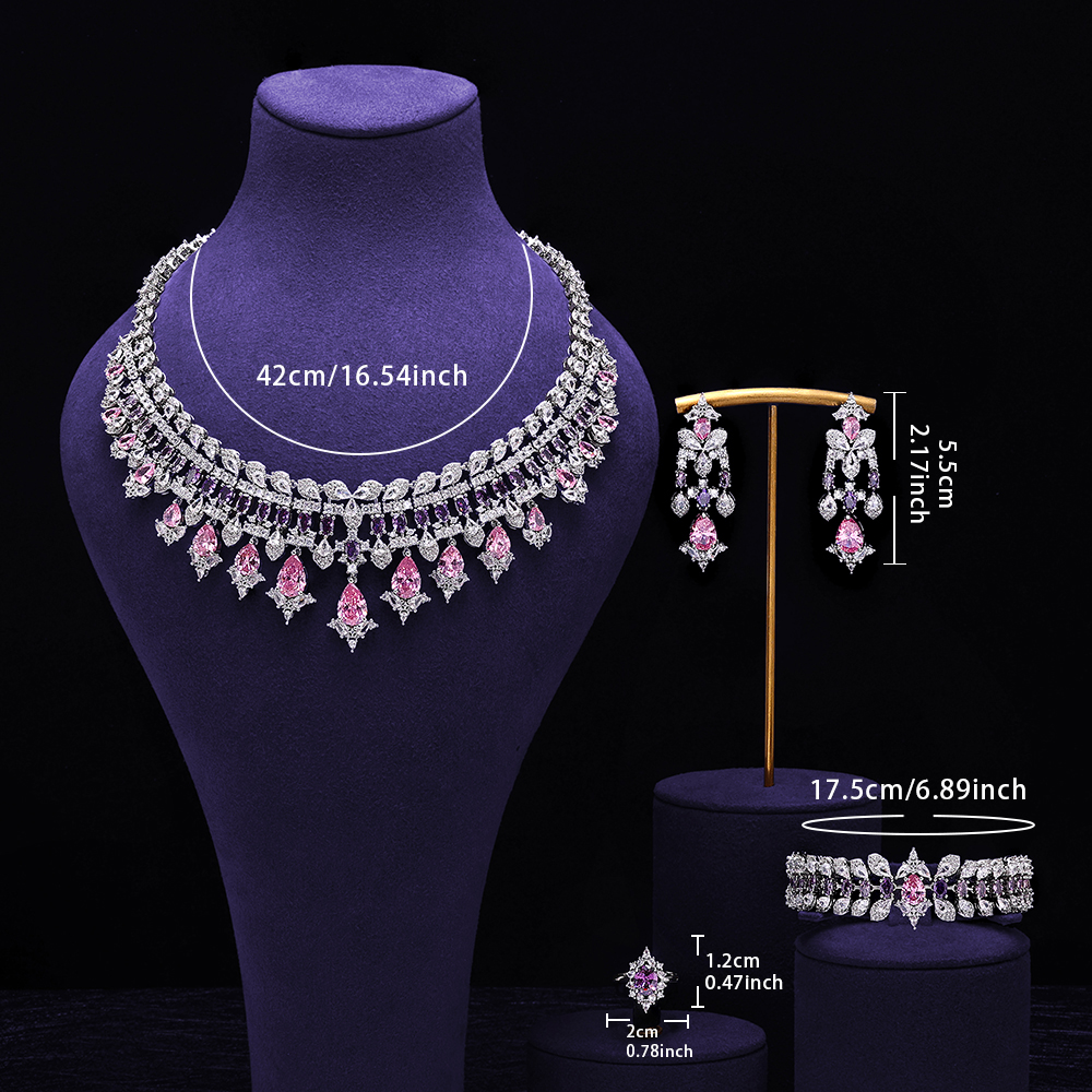 Ladies'/Bridal Shiny Zircon Jewelry Sets #JEWLY021