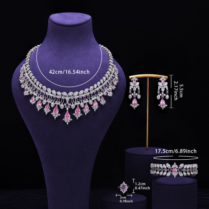 Ladies'/Bridal Shiny Zircon Jewelry Sets #JEWLY021