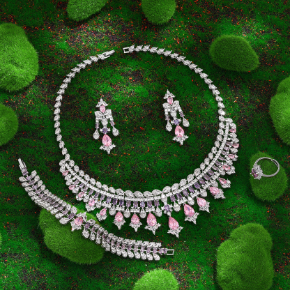 Ladies'/Bridal Shiny Zircon Jewelry Sets #JEWLY021