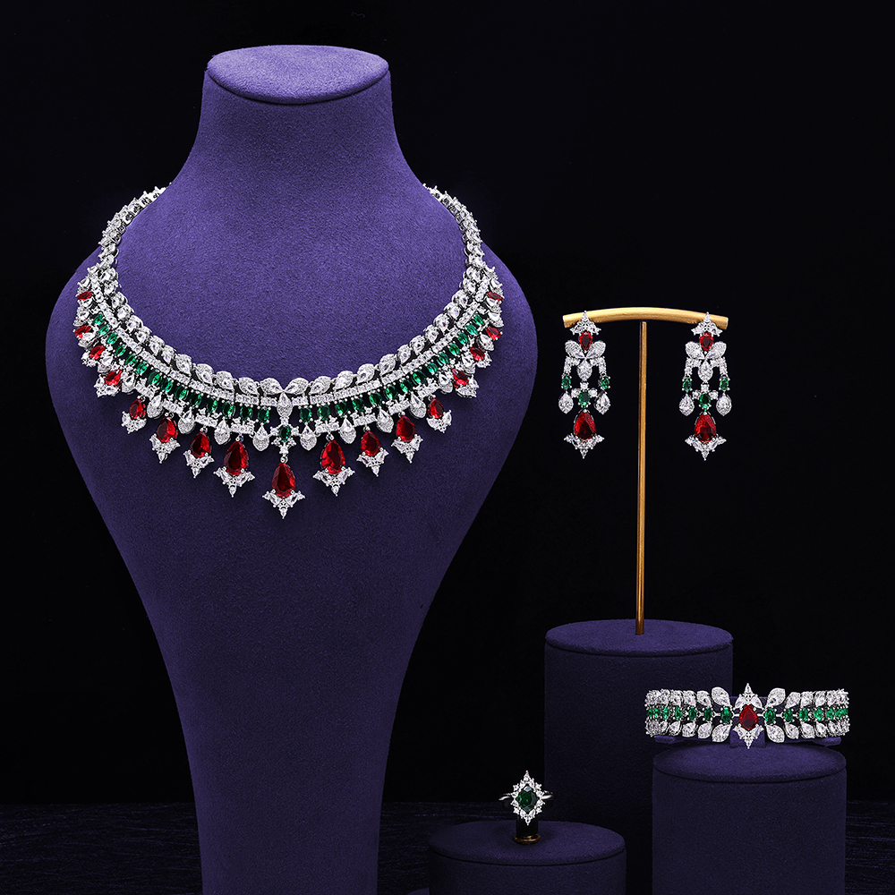 Ladies'/Bridal Shiny Zircon Jewelry Sets #JEWLY021