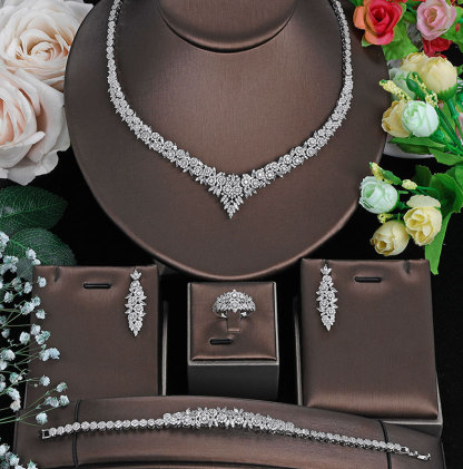 Ladies'/Bridal Shiny Zircon Jewelry Sets #JEWLY023