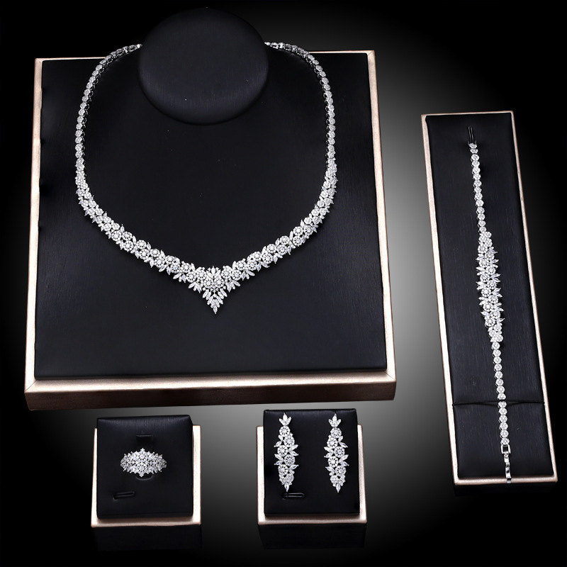 Ladies'/Bridal Shiny Zircon Jewelry Sets #JEWLY023