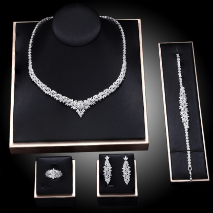 Ladies'/Bridal Shiny Zircon Jewelry Sets #JEWLY023