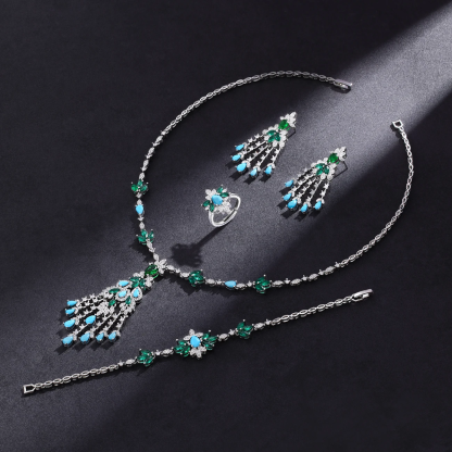 Ladies'/Bridal Shiny Zircon Jewelry Sets #JEWLY024