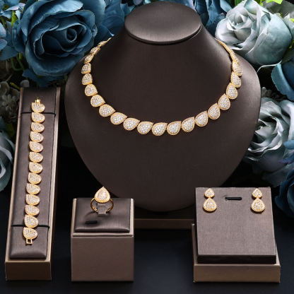 Ladies'/Bridal Shiny Zircon Jewelry Sets #JEWLY026