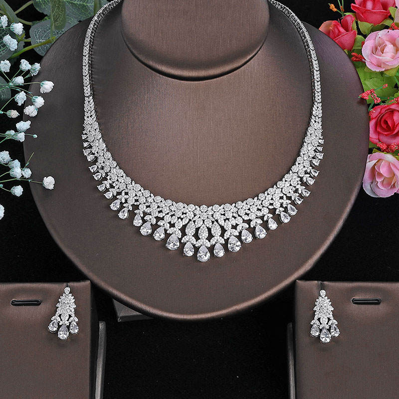 Ladies'/Bridal Shiny Zircon Jewelry Sets #JEWLY027