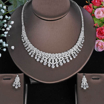 Ladies'/Bridal Shiny Zircon Jewelry Sets #JEWLY027