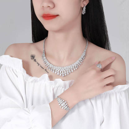 Ladies'/Bridal Shiny Zircon Jewelry Sets #JEWLY027
