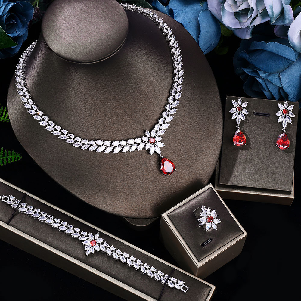 Ladies'/Bridal Shiny Zircon Jewelry Sets #JEWLY029