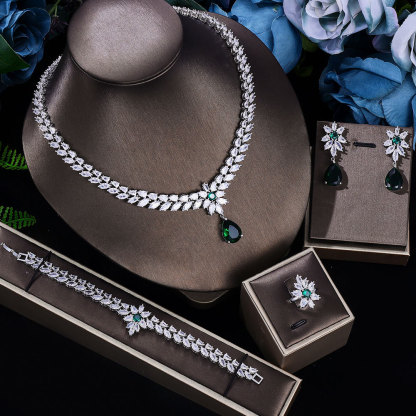 Ladies'/Bridal Shiny Zircon Jewelry Sets #JEWLY029