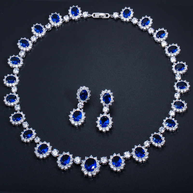Ladies'/Bridal Shiny Zircon Jewelry Sets #JEWLY030