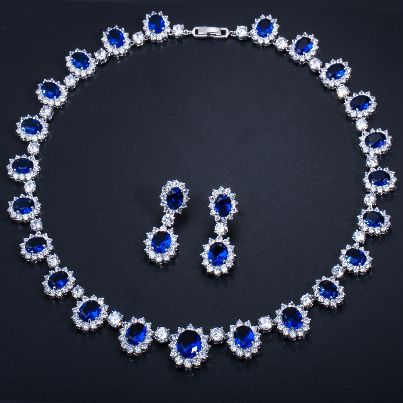 Ladies'/Bridal Shiny Zircon Jewelry Sets #JEWLY030
