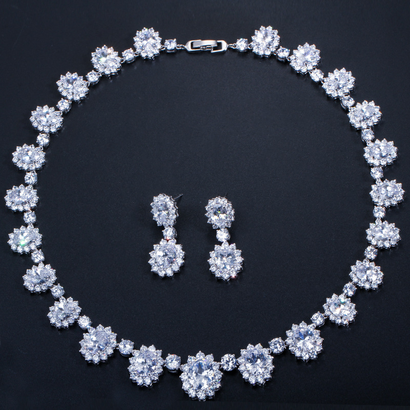 Ladies'/Bridal Shiny Zircon Jewelry Sets #JEWLY030