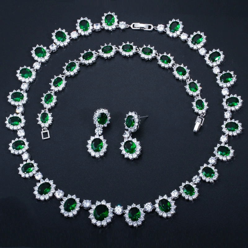 Ladies'/Bridal Shiny Zircon Jewelry Sets #JEWLY030