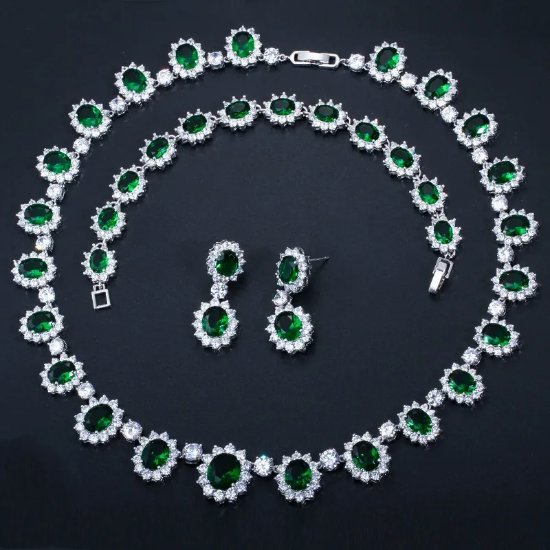 Ladies'/Bridal Shiny Zircon Jewelry Sets #JEWLY030