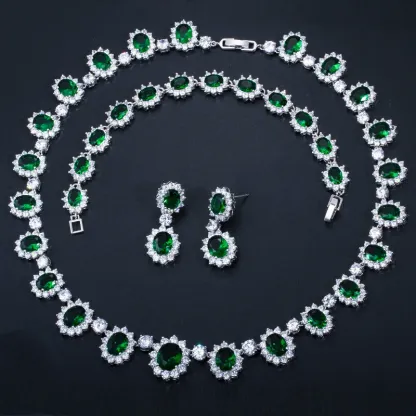 Ladies'/Bridal Shiny Zircon Jewelry Sets #JEWLY030