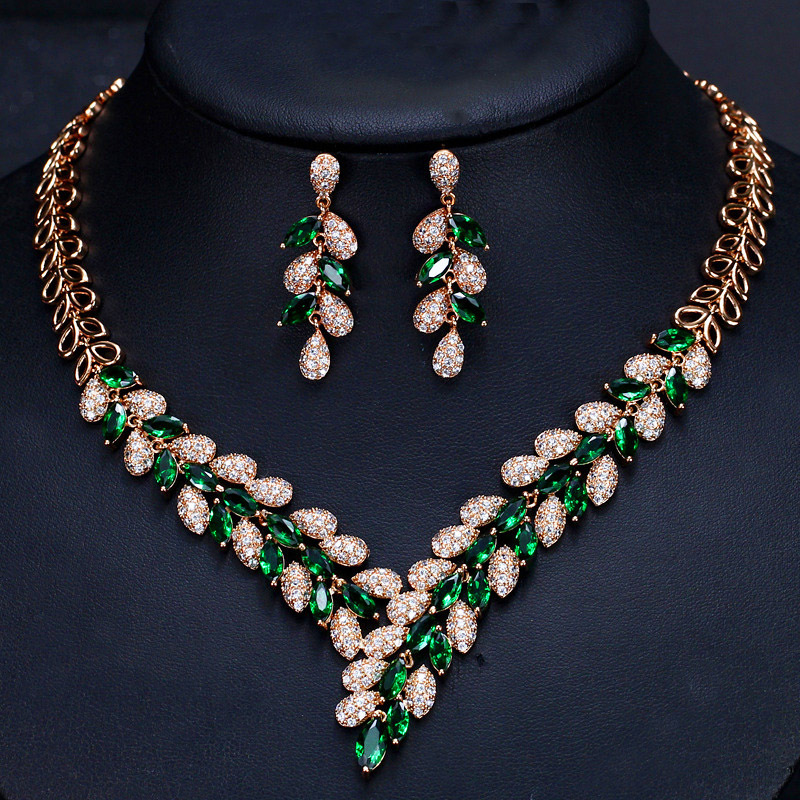 Ladies /Bridal Shiny Zircon Jewelry Sets #JEWLY034